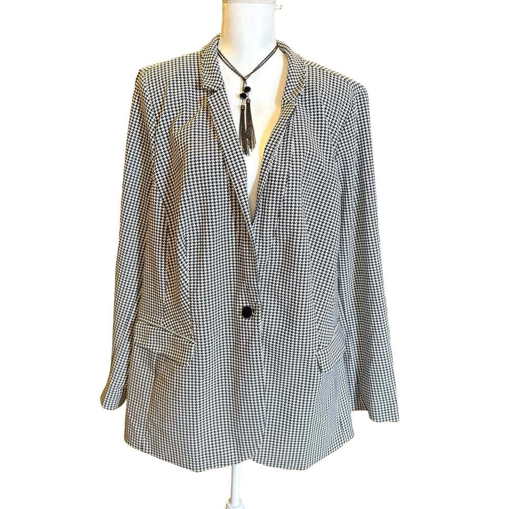 Lane Bryant The Bryant Blazer Size 26 Houndstooth